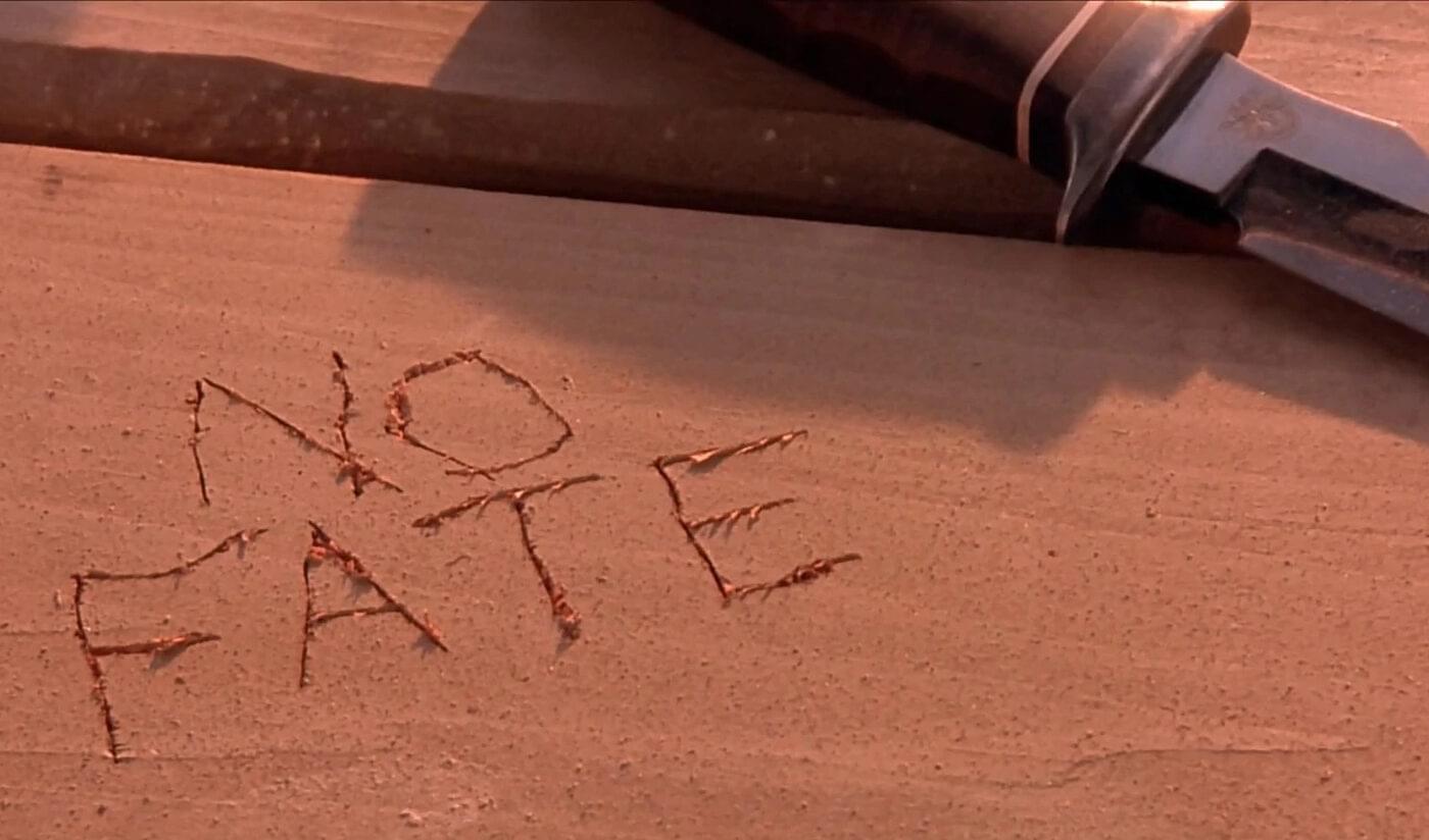 No fate carved into a table top from Terminator 2: Judgement Day