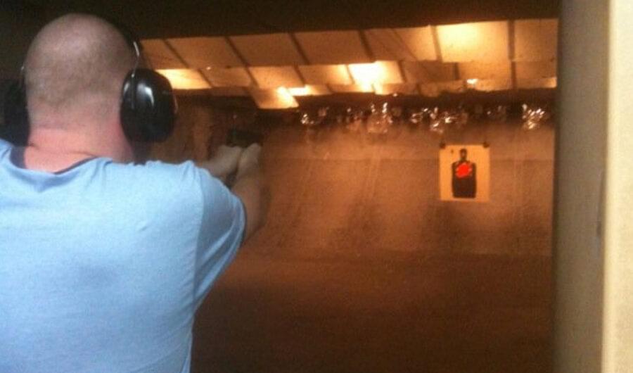 A rabid, crazy gun nut at the shooting range.