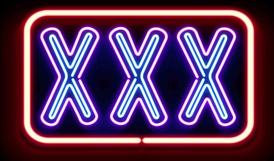 Neon sign with XXX